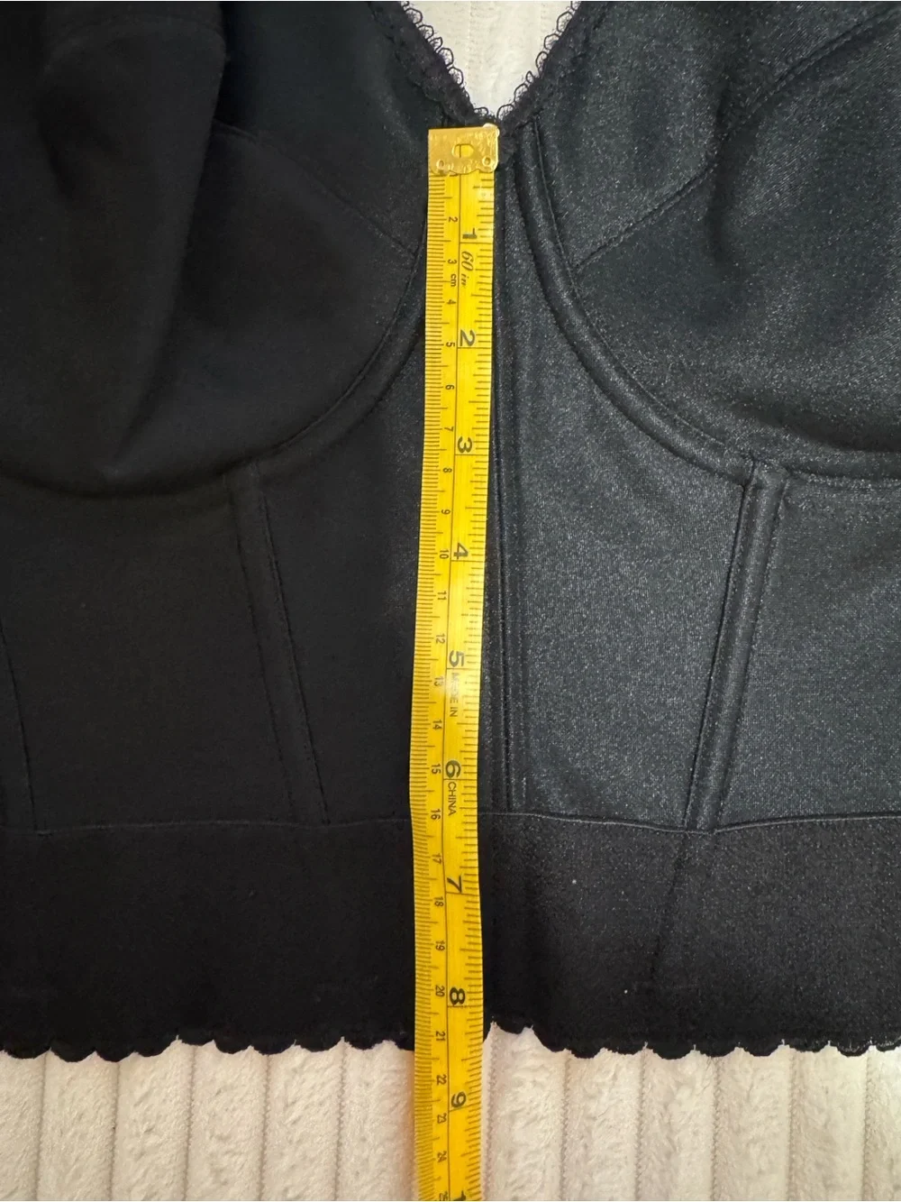 Dominique Black Strapless Longline Bustier Bra